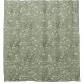 Vincent Van Gogh Almond Blossom on Sage Green Douchegordijn (Voorkant)