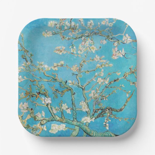 Vincent van Gogh - Almond Blossom Papieren Bordje (Voorkant)