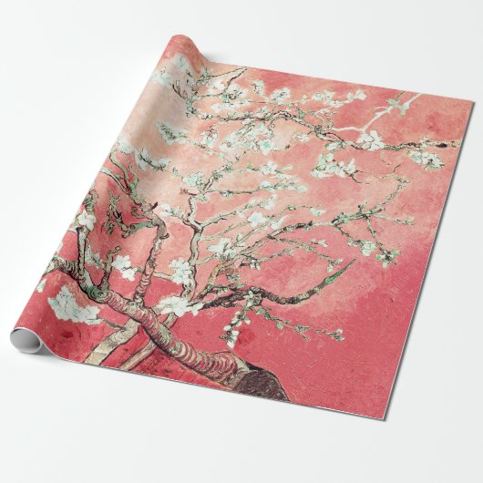 Vincent Van Gogh Almond Blossom Pinky Peach Cadeaupapier (Uitgerold)