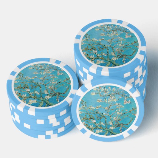 Vincent van Gogh - Almond Blossom Poker Chips (Opstapeling)