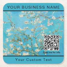 Vincent Van Gogh - Almond Blossom QR-code Kartonnen Onderzetters