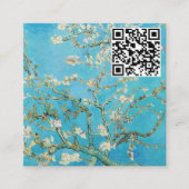 Vincent van Gogh - Almond Blossom - QR-code Vierkante Visitekaartje (Voorkant)