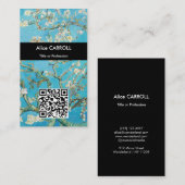 Vincent van Gogh - Almond Blossom - QR-code Visitekaartje (Voorkant / Achterkant)
