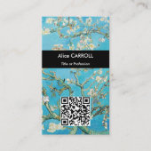 Vincent van Gogh - Almond Blossom - QR-code Visitekaartje (Voorkant)