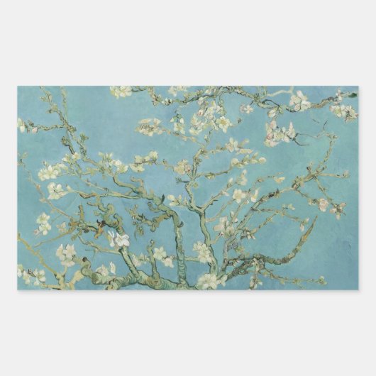 Vincent van Gogh - Almond Blossom Rechthoekige Sticker (Voorkant)