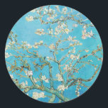 Vincent van Gogh - Almond Blossom Ronde Sticker<br><div class="desc">Amandelbloesem / takken met amandelbloesem - Vincent van Gogh,  Olieverf op doek,  1890</div>