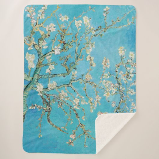 Vincent van Gogh - Almond Blossom Sherpa Deken (Voorkant)
