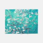 Vincent Van Gogh Almond Blossom Turquoise Fleece Deken (Voorkant (Horizontaal))