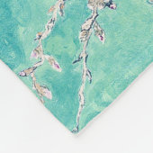 Vincent Van Gogh Almond Blossom Turquoise Fleece Deken (Hoek)
