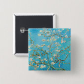 Vincent van Gogh - Almond Blossom Vierkante Button 5,1 Cm (Voorkant /achterkant)