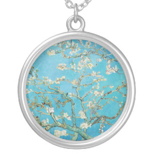 Vincent van Gogh - Almond Blossom Zilver Vergulden Ketting
