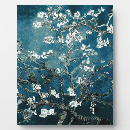 Vincent Van Gogh Almond Blossoms Dark Blauwgroen Fotoplaat (Voorkant)