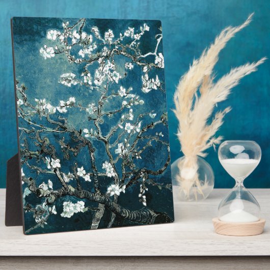 Vincent Van Gogh Almond Blossoms Dark Blauwgroen Fotoplaat (Zijkant)