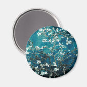 Vincent Van Gogh Almond Blossoms Dark Blauwgroen Magneet (Voorkant / Achterkant)