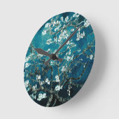 Vincent Van Gogh Almond Blossoms Dark Blauwgroen Ronde Klok (Hoek)