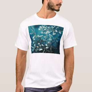Vincent Van Gogh Almond Blossoms Dark Blauwgroen T-shirt