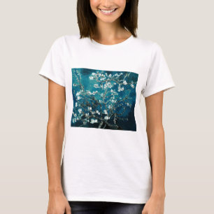 Vincent Van Gogh Almond Blossoms Dark Blauwgroen T-shirt