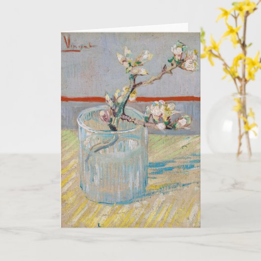 Vincent van Gogh - Almond Branch in een glas Kaart (Gele Bloem)
