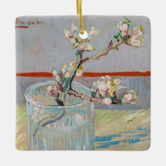 Vincent van Gogh - Almond Branch in een glas Keramisch Ornament (Voorkant)
