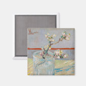 Vincent van Gogh - Almond Branch in een glas Magneet (Voorkant / Achterkant)