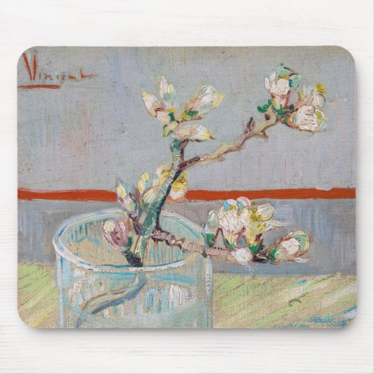 Vincent van Gogh - Almond Branch in een glas Muismat (Voorkant)