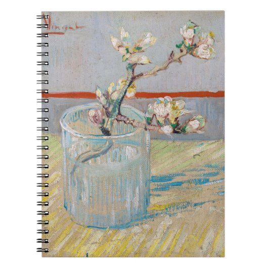 Vincent van Gogh - Almond Branch in een glas Notitieboek (Voorkant)