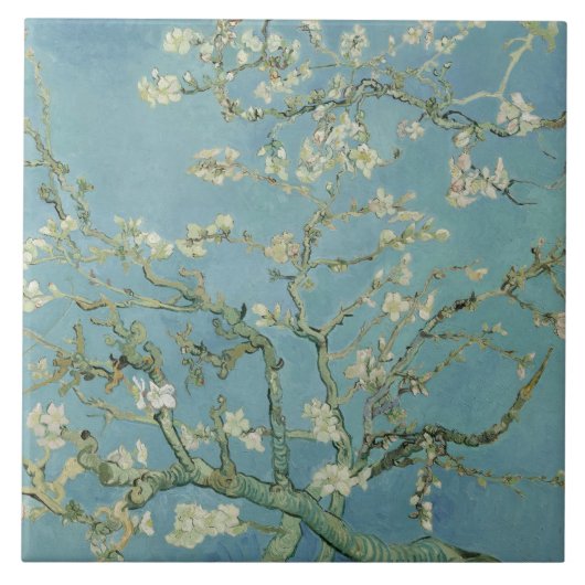 Vincent van Gogh – Almond tree in blossom Tegeltje (Voorkant)