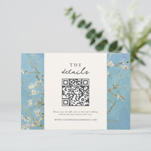 Vincent Van Gogh Amandelbloesem Bloemen Bloemen Br Informatiekaartje (Staand voorkant)