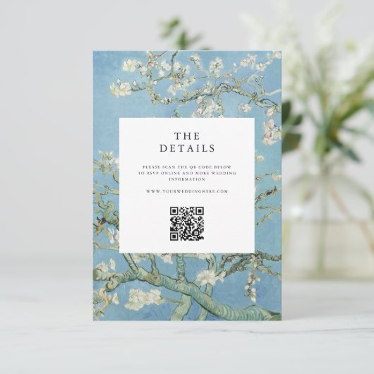 Vincent Van Gogh Amandelbloesem Bloemen Bloemen Br Informatiekaartje (Staand voorkant)