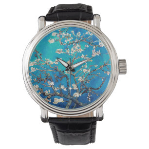 Vincent Van Gogh Amandelbloesem Horloge Turquoise