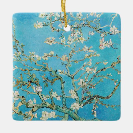 Vincent van Gogh - Amandelbloesem Keramisch Ornament (Voorkant)