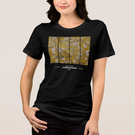 Vincent Van Gogh Amandelbloesem Tri-Blend Shirt (Voorkant)