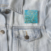 Vincent van Gogh - Amandelbloesem Vierkante Button 5,1 Cm (In situ)