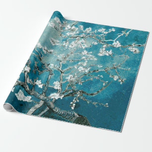 Vincent Van Gogh Amandelbloesem Zachte Teal Cadeaupapier