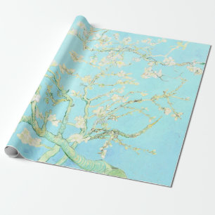 Vincent Van Gogh Amandelbloesems : Aqua Cadeaupapier