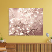 Vincent Van Gogh Amandelbloesems Beige Taupe Canvas Afdruk (Insitu (Woonkamer))