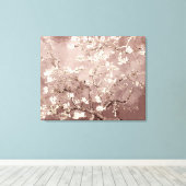 Vincent Van Gogh Amandelbloesems Beige Taupe Canvas Afdruk (Insitu (Houten vloer))