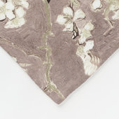 Vincent Van Gogh Amandelbloesems Beige Taupe Fleece Deken (Hoek)