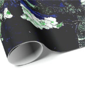 Vincent van Gogh Amandelbloesems Diep Blauw Cadeaupapier (Rol Hoek)