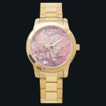 Vincent Van Gogh Amandelbloesems Peach Watch Horloge<br><div class="desc">Geniet van de romantische bloemenscène van Vincent Van Gogh's amandelbloesems met bijgewerkte kleurenschema's. horloge, polshorloge, van gogh, vincent van gogh, bloemen, bloesem, amandelbloesems, elegant, cadeaus voor haar, goedkope geschenken</div>