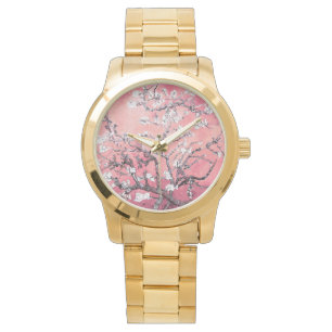 Vincent Van Gogh Amandelbloesems Peach Watch Horloge