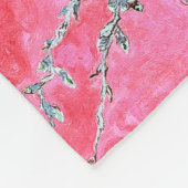 Vincent Van Gogh Amandelbloesems Rood blauw Fleece Deken (Hoek)