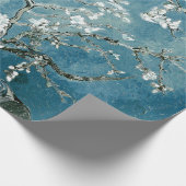 Vincent van Gogh Amandelbloesems Zacht Blauwgroen Cadeaupapier (Hoek)