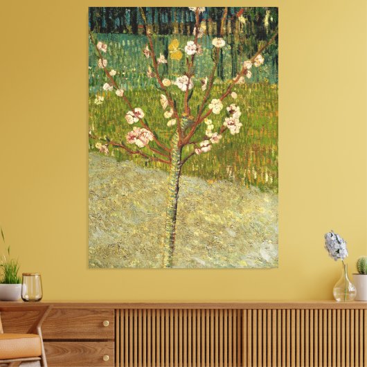 Vincent van Gogh - Amandelboom in bloei Canvas Afdruk (Insitu (Woonkamer))