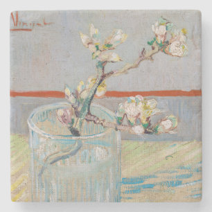 Vincent van Gogh - Amandeltak in een Glas Stenen Onderzetter
