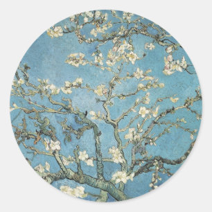 Vincent van Gogh   Amandeltakken in bloom, 1890 Ronde Sticker