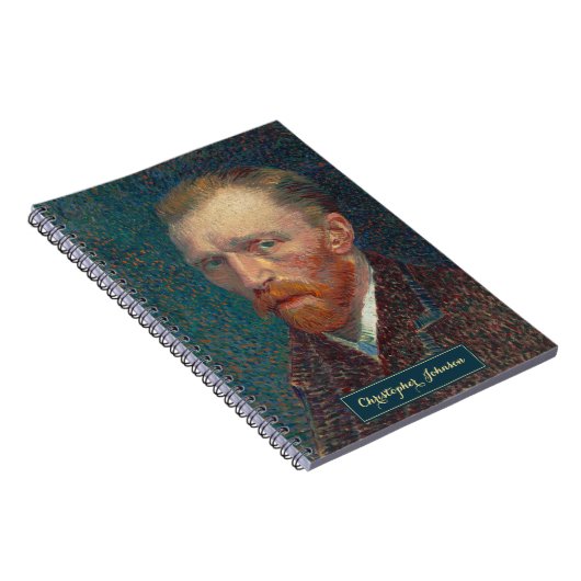 Vincent Van Gogh Antieke Kunst Aangepast Gouden Mo Notitieboek (Rechterzijde)