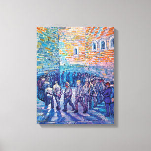 Vincent Van Gogh - Arrestanten maken een rondgang Canvas Afdruk