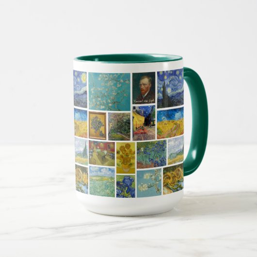Vincent van Gogh Art Gallery Collage Large Mok (Voorkant rechts)