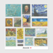 Vincent van Gogh Art Gallery Sticker Blad (Vel)